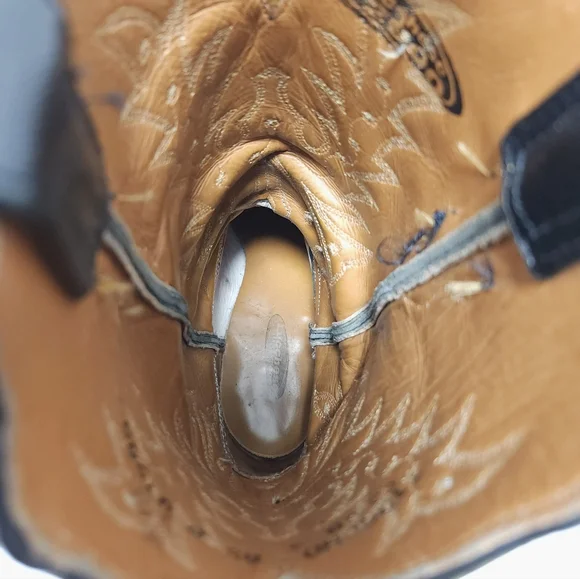 Lucchese 2000 Womens Ostrich Cowboy Boots Size 8.5 B Black Exotic - Picture 6 of 11